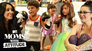 Snooki & JWoww Teach Their Kids Self Defense  | Moms with Attitude | MTV