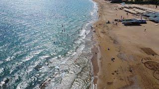 Side Trendy Aspendos Beach 2022 Dron Recording