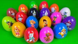 Looking For Paw Patrol Eggs With Slime Coloring: Ryder, Chase, Marshall,...Satisfying ASMR Video