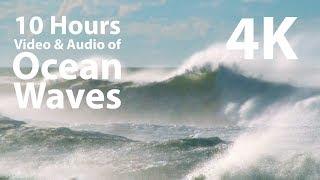 4K UHD 10 hours - Wild Ocean Waves - calm, meditation, nature