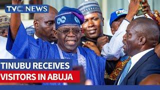 (TRENDING) President-Elect Bola Tinubu Receives Visitors in Abuja