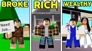 BROKE to RICH to WEALTHY in Roblox Brookhaven..