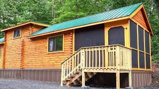 Amazing Cozy Sierra Log Cabin for Sale by Lancaster Log Cabins