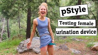 Testing the PSTYLE Female Urination Device (How to pee Standing Up)