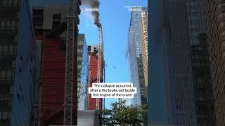 A crane collapsed off of a building in New York City, injuring 5 people including a firefighter.