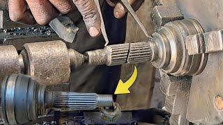 Repairing of Broken CV Joints and Creating new Teeth| CV-joint Teeth Made on Lathe