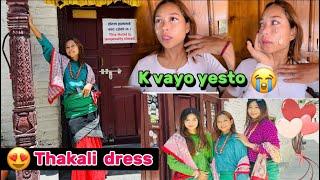 MUSTANG MA EAKKASI K VAYO MALAI// WEARING THAKALI DRESS IN MARPHA//bebo_vlog️