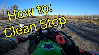 How to come to a clean stop on your motorcycle