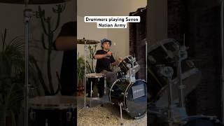 Drummers playing Seven Nation Army #funny #music #shorts #band #rock