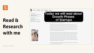 Study & Research with me | Startup Growth Phases | Lofi | Saner.ai #productivity #study #startuplife