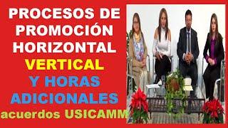 PROCESOS DE PROMOCIÓN HORIZONTAL, VERTICAL Y HORAS ADICIONALES (USICAMM) acuerdos.