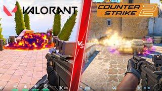 Counter Strike 2 vs Valorant - Direct Comparison! Attention to Detail & Graphics! PC 4K