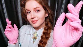 ASMR Fast Face Massage in Gloves. Unintelligible Whispers. 1 Hour