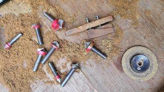 Creative wood carving designs making with router machine bits..