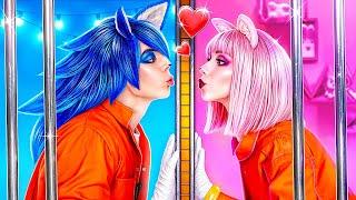 ¡Desafío de un solo color en la prisión! ¡Sonic y Amy Rose construyen una habitación secreta!