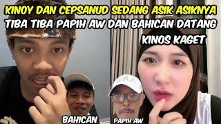 Kinoy dan cepsanud sedang asyik ngobrol tiba-tiba papih AW dan abah ican datang.