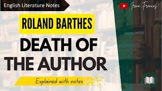 Death of the Author | Roland Barthes | IRENE FRANCIS