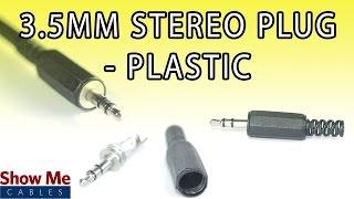 3.5mm Plastic Stereo Plug - DIY Project to Repair Your Audio Cable #973