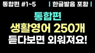 [기초생활영어 #1~5] 생활영어 250문장ㅣ매일 반복해서 들어보세요ㅣ1시간 흘려듣기 (한글발음포함)