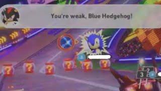 Sonic/Shadow Interaction in Sonic Racing: CrossWorlds Closed Network Test