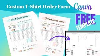 Easy T-Shirt Order Form Book with Canva | Free Template Included