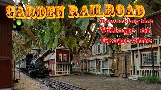 Using Artificial Turf on a Garden Railroad - Reworking the Village of Grapevine