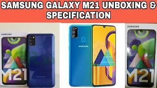 SAMSUNG GALAXY M21 UNBOXING, FIRST LOOK & FULL SPECIFICATION | 6000 mah battery 48MP camera | 4 & 64