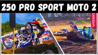 EVERYBODY CRASHED! Wild 250 Pro Sport Moto 2 at Loretta Lynn’s 2024