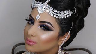 Dramatic Blue Smokey Eyes | Asian Bridal Makeup | Photoshoot