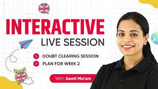 Interactive Live Session - Doubt Clearing Session & Planning For Next Week #spokenenglish