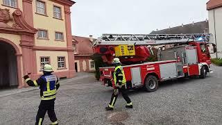 Großübung am Schloss Altshausen der Feuerwehren des GVV Altshausen am 19.10.2024