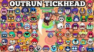 Who Can Outrun Tickhead? All 65 Brawlers Challenge!