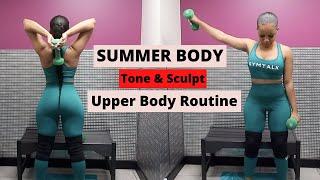 HOW TO GET A SNATCHED UPPER BODY FOR SUMMER || DUMBBELL ONLY