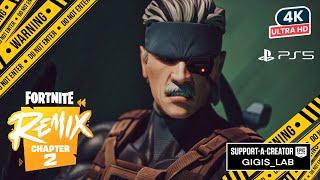 FORTNITE Chapter 2 REMIX SOLID SNAKE Skin Showcase PS5 Gameplay Review 4K HDR