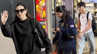 Karisma Kapoor With Her Daughter Samaira Kapoor And Son Kiaan Kapur Spotted At The Airport