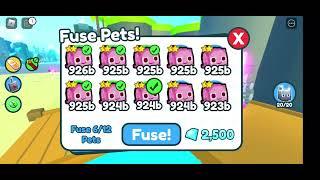 Fusing 10 pixel pink slimes pet sim x