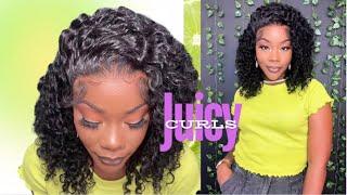 FLUFFY DEEP WAVE FRONTAL WIG INSTALL (NO PART FLIP OVER METHOD) | PRE PLUCKED | ALIPEARL HAIR