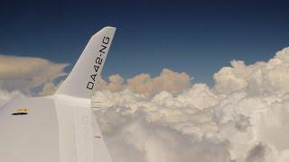 IFR Cloud Surfing - Racing Storms - DA42 - TwinStar G1000 - ATC audio