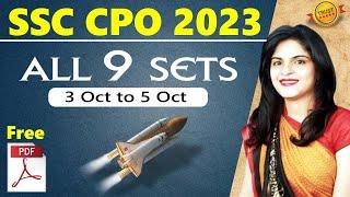 SSC CPO 2023 English Previous Year Papers: All 9 Sets ( 3rd to 5th Oct) by Manisha Bansal Mam