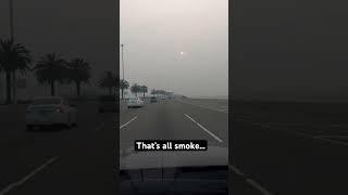 Driving over the Bay Bridge  covered in wild fire smoke  in 2020 #sanfrancisco #driving #short