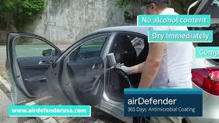 airDefender Car Longlastng TiO2 Photocatalyst Anti-bacterial Coating Service Demonstration (English)