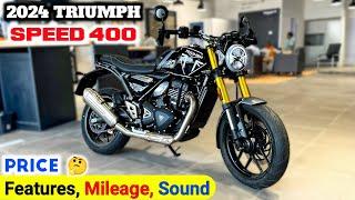 2024 Triumph Speed 400  Black Colour || Review, Price, Mileage, Exhaust Sound and Features