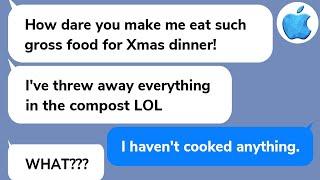 【Apple】My abusive husband threw away all the Xmas dinner for 25 relatives, and was to face karma…