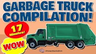 Kids Garbage Truck Compilation - Learn About Garbage Trucks - Front Loader, Rear Loader, Side Loader