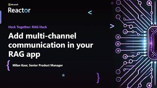 Add multi-channel communication in your RAG app