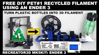 The Recreator 3D - MK5Kit : Ender3 -  DIY Build Notes - PET Filament Maker - Plastic Pultrusion Unit