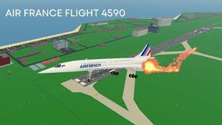 Air France Flight 4590 recreated in PTFS (Roblox)