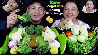 RAW VEGETABLES EATING CHALLENGE @BudaBudiVlogs