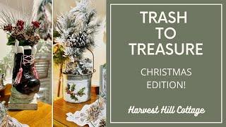 Trash to Treasure Christmas Decor,  Upcycling Thrifted Finds for Resale, Figgy Pudding Transfer