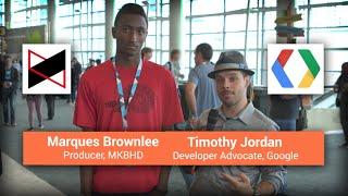 MKBHD and Google Developer Advocate Timothy Jordan tour I/O